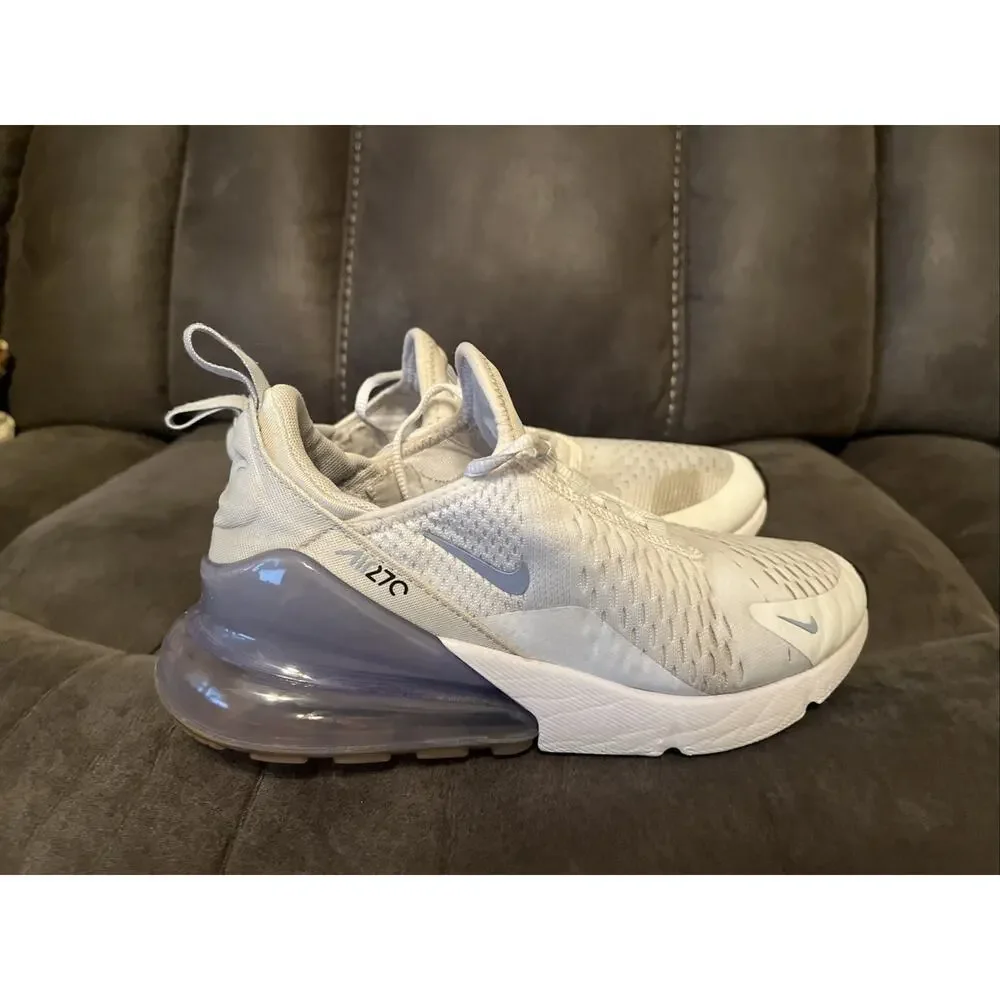 Nike Air Max 270 White Blue Whisper Shoes Football Grey AH6789-121 Women’s 8